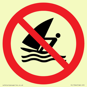 Prohibition: No windsurfing